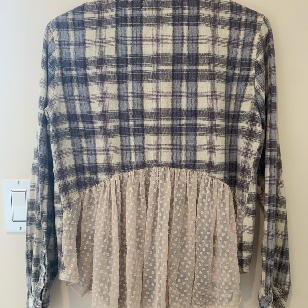 Soft flannel with peekaboo back